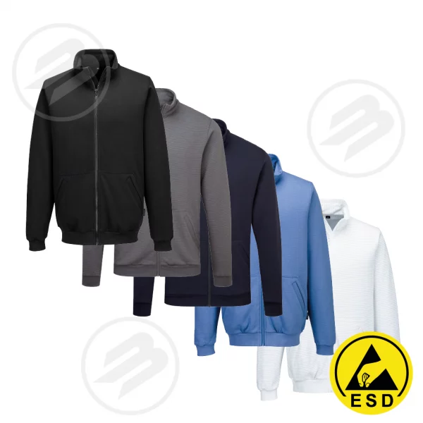 Sweat zip intégral antistatique ESD PORTWEST