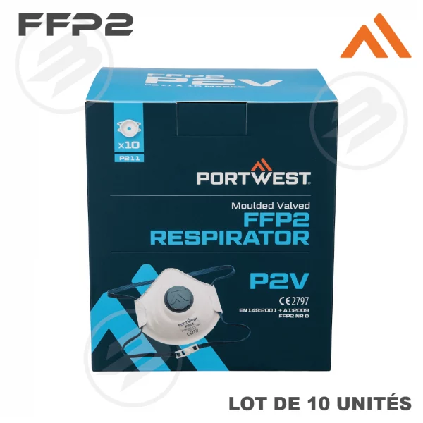 Masque FFP2 à valve PORTWEST (10)