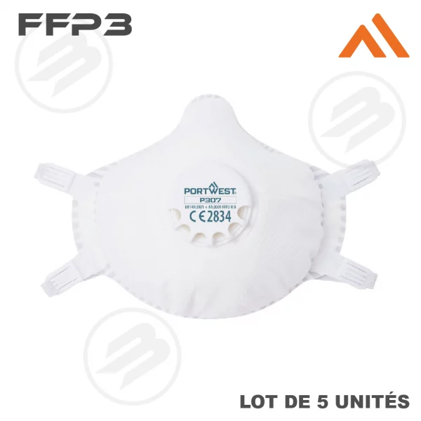 Masque FFP3 Ultimate réutilisable avec valve PORTWEST (5)