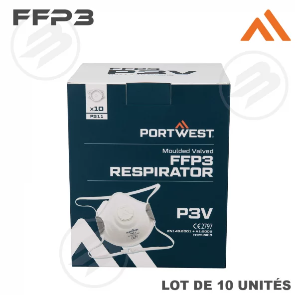 Masque FFP3 à valve PORTWEST (10)