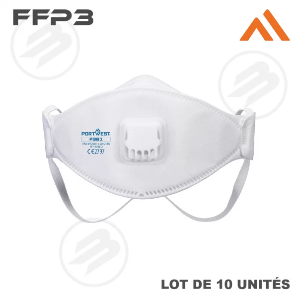 Masque FFP3 pliable à valve modèle Dolomite PORTWEST (10)