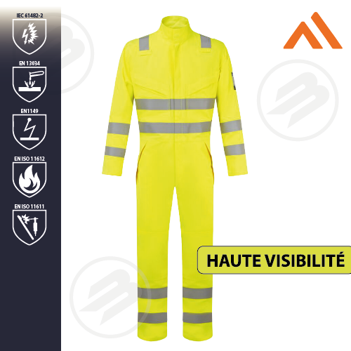 Combinaison haute visibilité jaune Modaflame PORTWEST