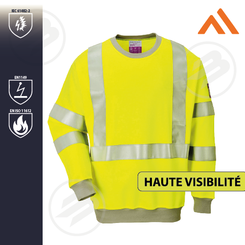 Sweat résistant aux flammes jaune HiVi PORTWEST
