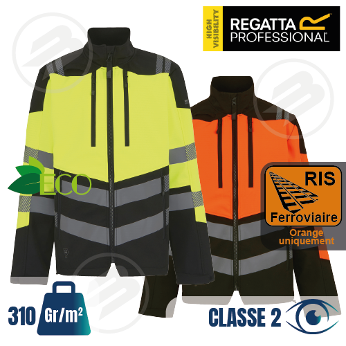 Veste softshell haute visibilité 310Gr 3 couches REGATTA